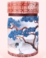 Lata con garzas y grullas