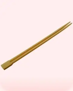 Palillos de bambú unidos
