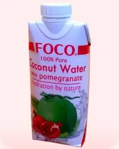 Agua de coco pura con granada Foco