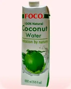 Agua de coco pura Foco brick 1 litro