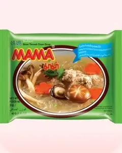 Fideos finos de soja con sopa clara Mama
